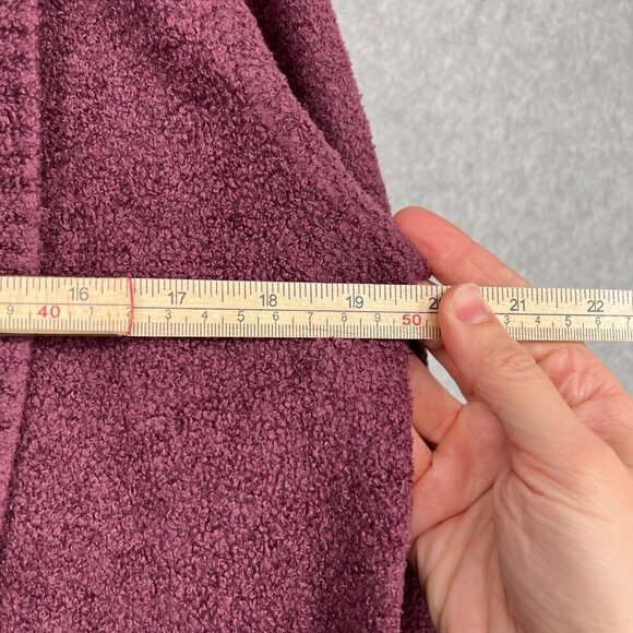Barefoot Dreams CozyChic Lite Circle Cardi Size M Red Maroon Comfy Pockets EUC - Picture 10 of 11